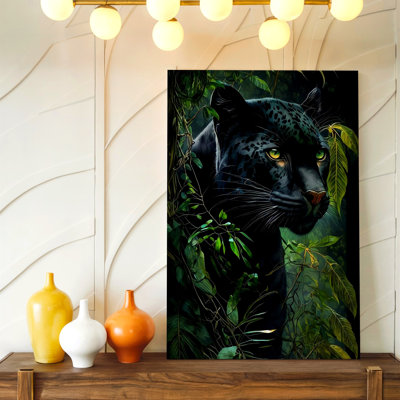 «Black Panther Jungle», reproduction d'art sur toile, faune sauvage tropicale, reproduction d'art sur toile
