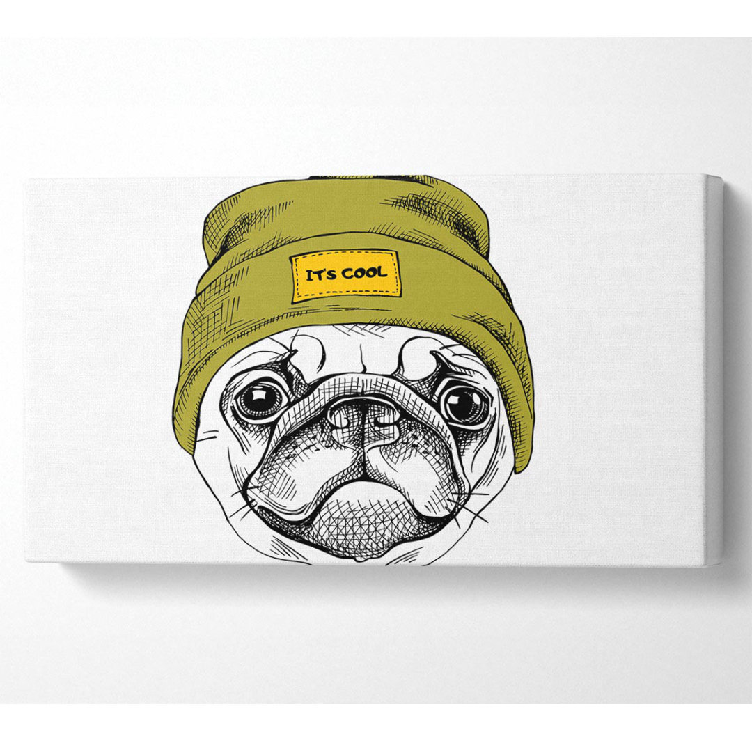 Mops Life Beanie - Kunstdrucke auf Leinwand - Wrapped Canvas