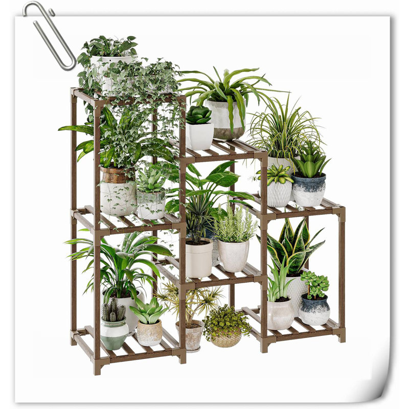 Support à plante pour plantes d'intérieur Support à plantes d'extérieur pour plantes multiples 3 niveaux Support à plantes pour salon Patio