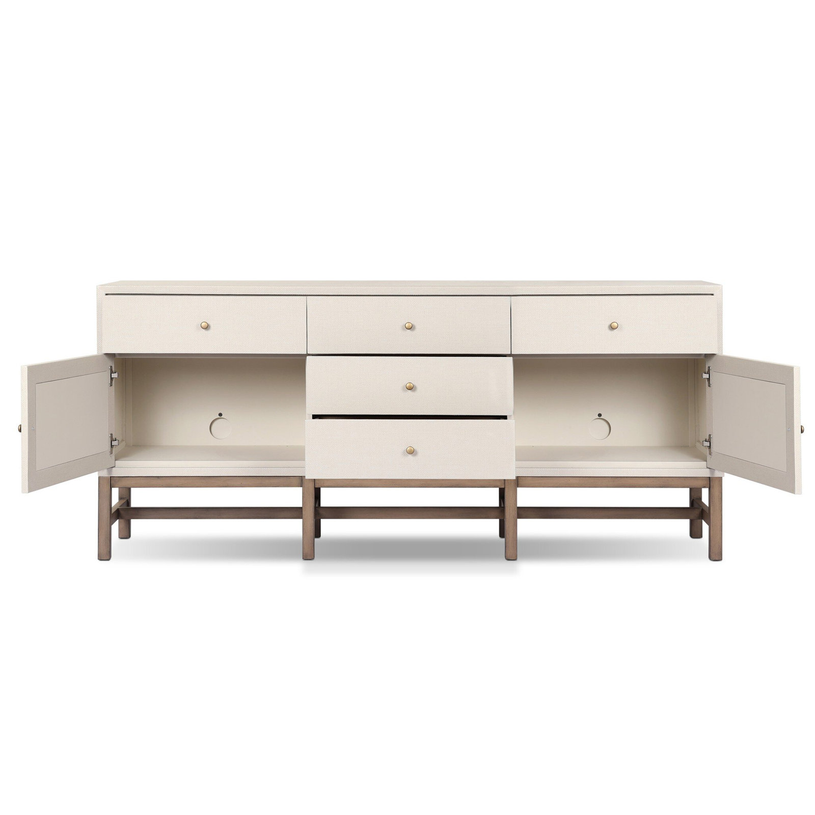 Hakana Sideboard, Ivory Painted Raffia