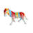 Nifao Collection A Burst of Color Dripping Paint Fiberglass Donkey Statue 33" x 11" x 21"H