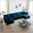 U Shaped Couch with Reversible Chaise, Modular Large U-Shape Sectional Sofa