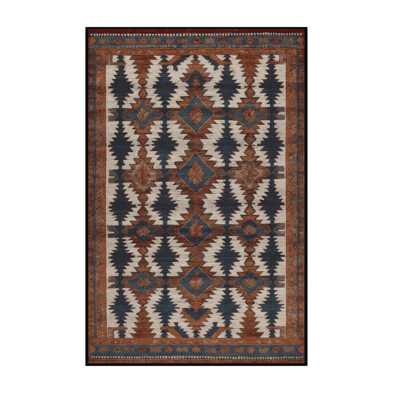 Tapis turc noir lavable à la machine, Rectangulaire 2 pi x 3 pi