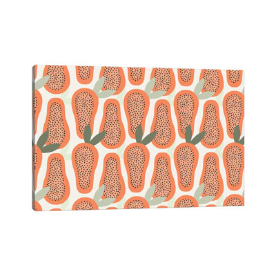 Papaya Pattern - Wrapped Canvas Painting