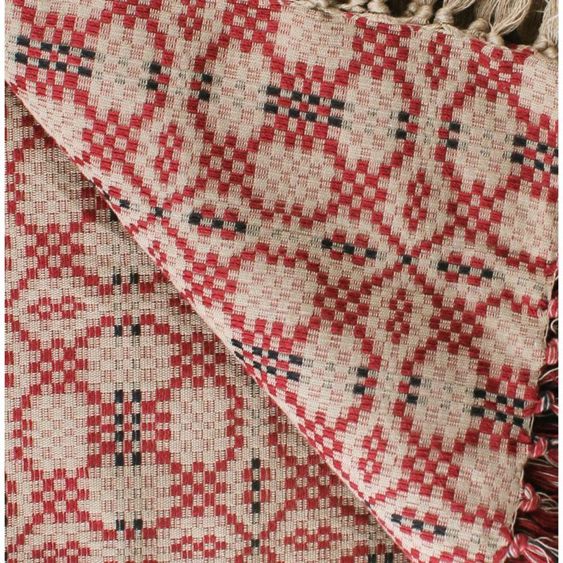 Tapis d'escalier Keanah, Rouge, noir, avoine
