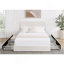 Grand lit plateforme tapissier Livcle Ivory Boucle