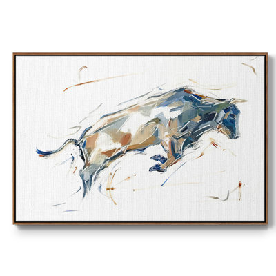 «Modern Bull Study I», reproduction encadrée sur toile
