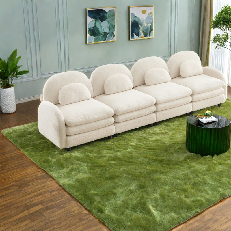 Canapés Cloud Comfort, canapé modulaire 4 places Teddy pour la maison