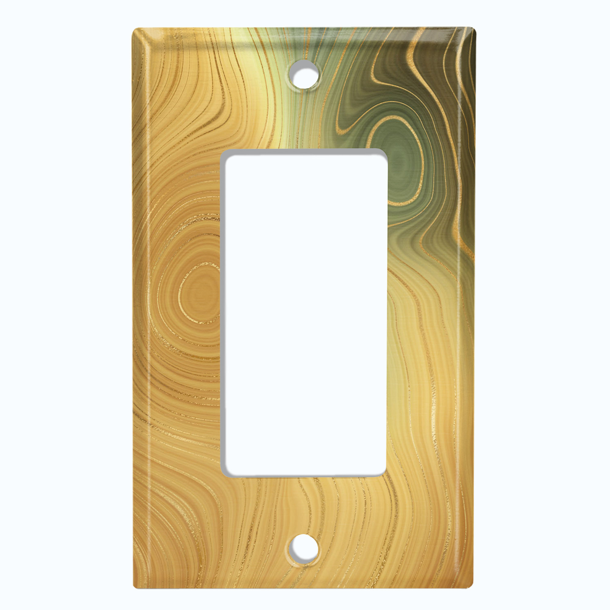 WorldAcc Metal Light Switch Plate Outlet Cover (Marble Earth Strata ...
