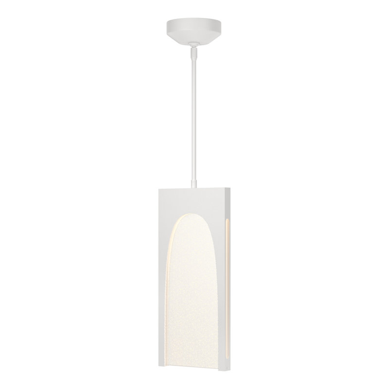 Cypress LED Single Rectangle Pendant, White