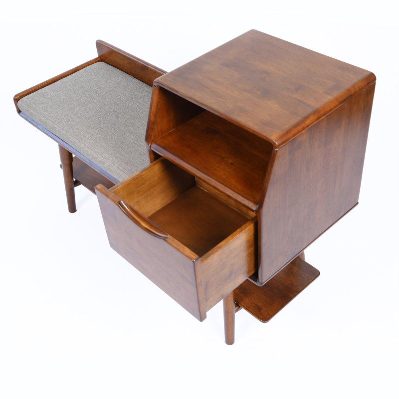 Alesso Solid Wood Drawers Storage Bench （FREE White Glove Delivery）