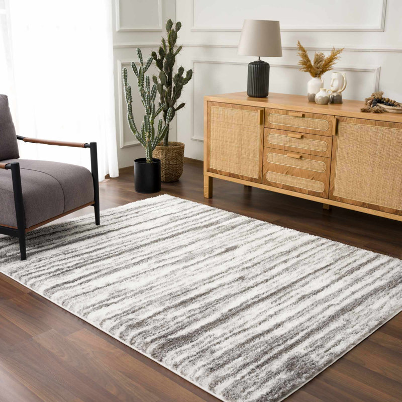 Rikkie Abstract Indoor Rug, Rectangle 6'7" x 9'