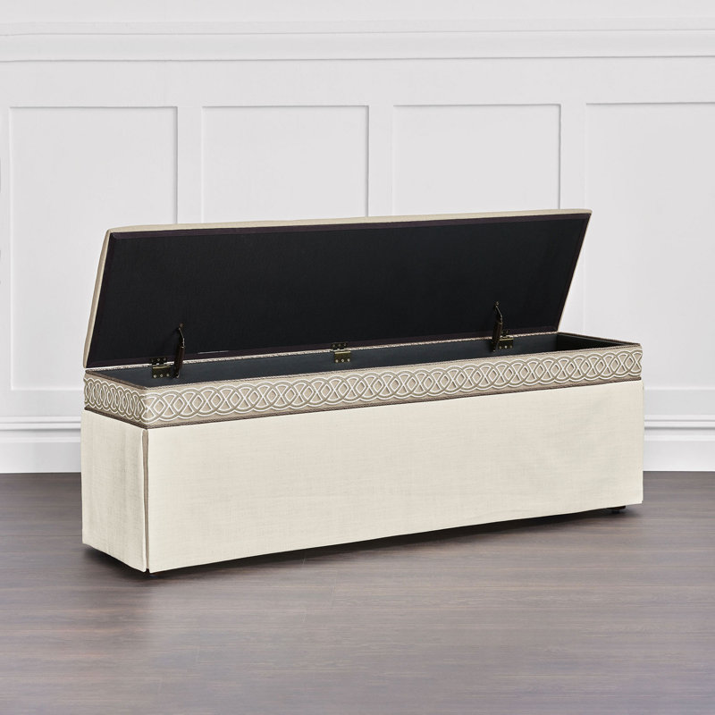 Rosecliff Upholstered Storage Bench, 16" H x 60" W x 22" D