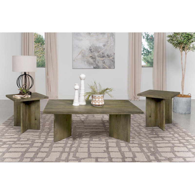 Andando 3-piece Coffee and End Table Set Mango Brown, 3 Pieces: Coffee Table, 2 End Tables