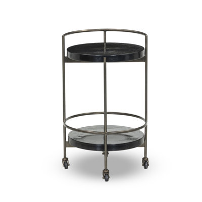 Mira Bar Cart-Moss Cast Glass