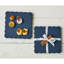 Scalloped Square Cheese Board with Cheese Markers - Navy Blue-67680606