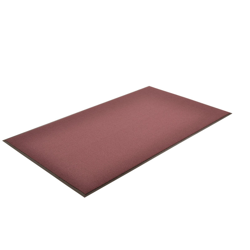 Tapis de porte d’intérieur anti-dérapant Mesirow, Rectangle 3 pi x 10 pi, Bourgogne