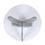 Table d'appoint avec plateau en verre de 17 po, base en aluminium nickel papillon