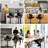 Modern Faux Leather Swivel Adjustable Height Bentwood Bar Stool-151775621
