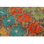 Tapis décoratif en laine de conception unique 4 pi x 5 pi 7 po noué à la main New Age