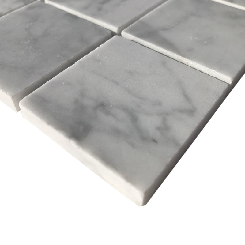Carrara 2" x 2" Marble Grid Mosaic Wall & Floor Tile