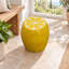 Lemon Resin Accent Stool, 12.6 x 14.17 Inches, Yellow-145543505
