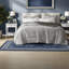 Ensembles de literie luxueux et frais, édredon Tencel gris, design moderne réversible