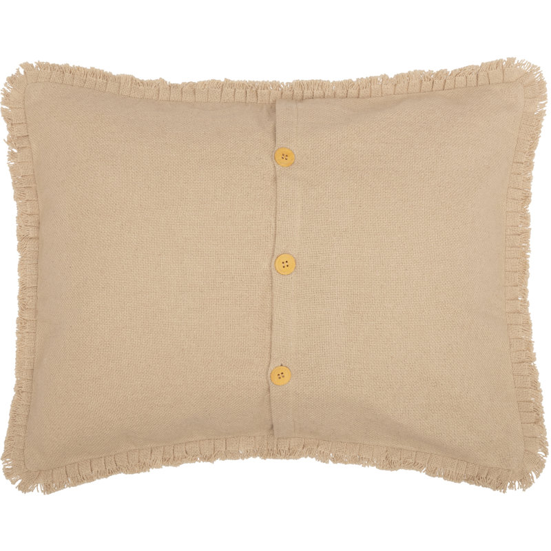 Taie décorative 100% coton Mona, Standard, Blanc vintage