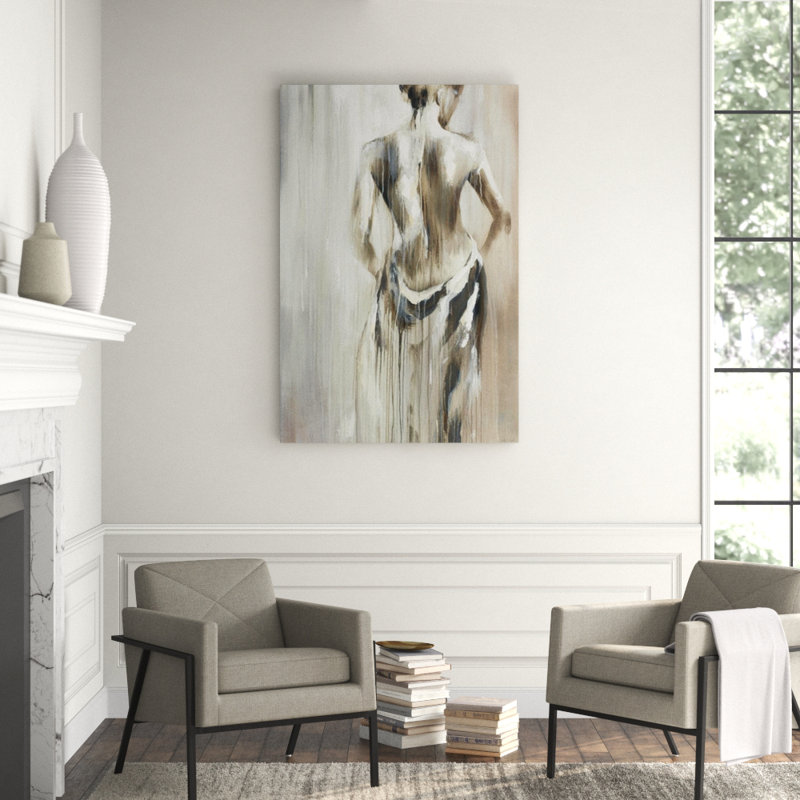 Subtle Dawn Painting, Frameless Print - Knife Gel, 81" H x 54" W