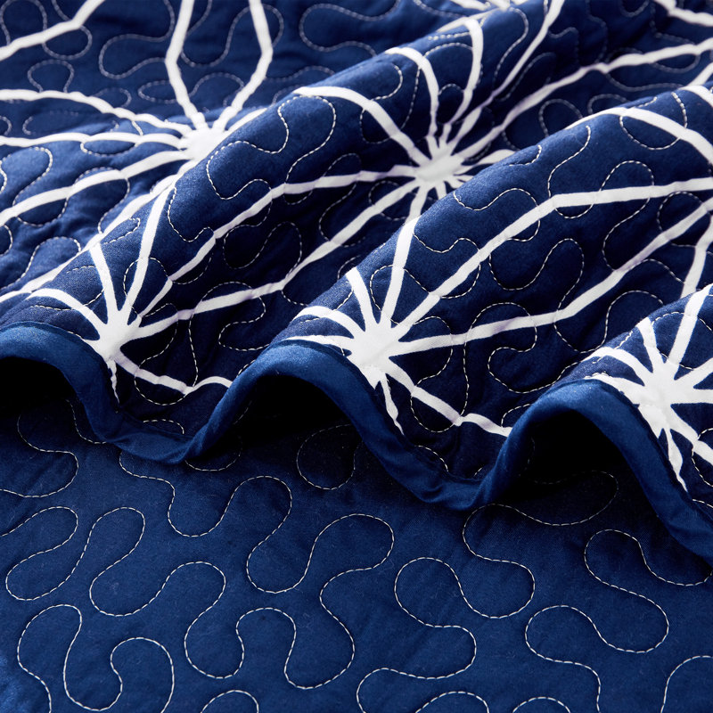 7 Piece Memphis Printed Microfiber Quilts Set, King