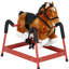 Cheval à bascule de printemps, enfants à cheval, cheval en peluche avec sons et étriers de pied, selle pour enfants de 3 à 8 ans