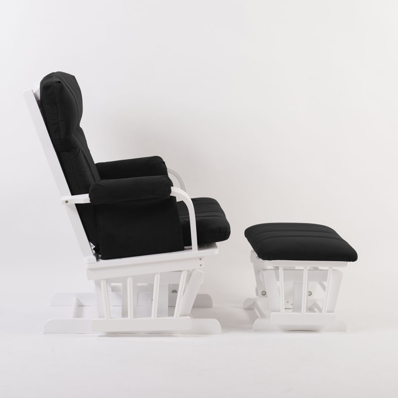 Fauteuil oscillant avec repose-pieds Dake, Gris foncé