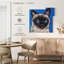 Chat siamois sur fond bleu-822503077