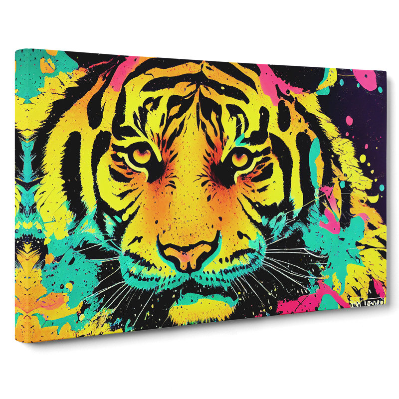 Tiger Splash Vol.3 Abstract - Wrapped Canvas Painting, 40cm H x 60cm W x 3cm D