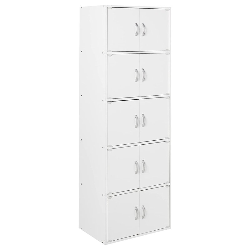 Armoire de rangement à 15 tablettes de 15,6 po de largeur, Blanc