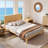 Mid-Century Modern 12-Inch Bamboo Wood Platform Bed with Wood Slat Metal Support, Eco-Friendly Design, No Box Spring Needed, Easy Assembly-1056487820-1056487831