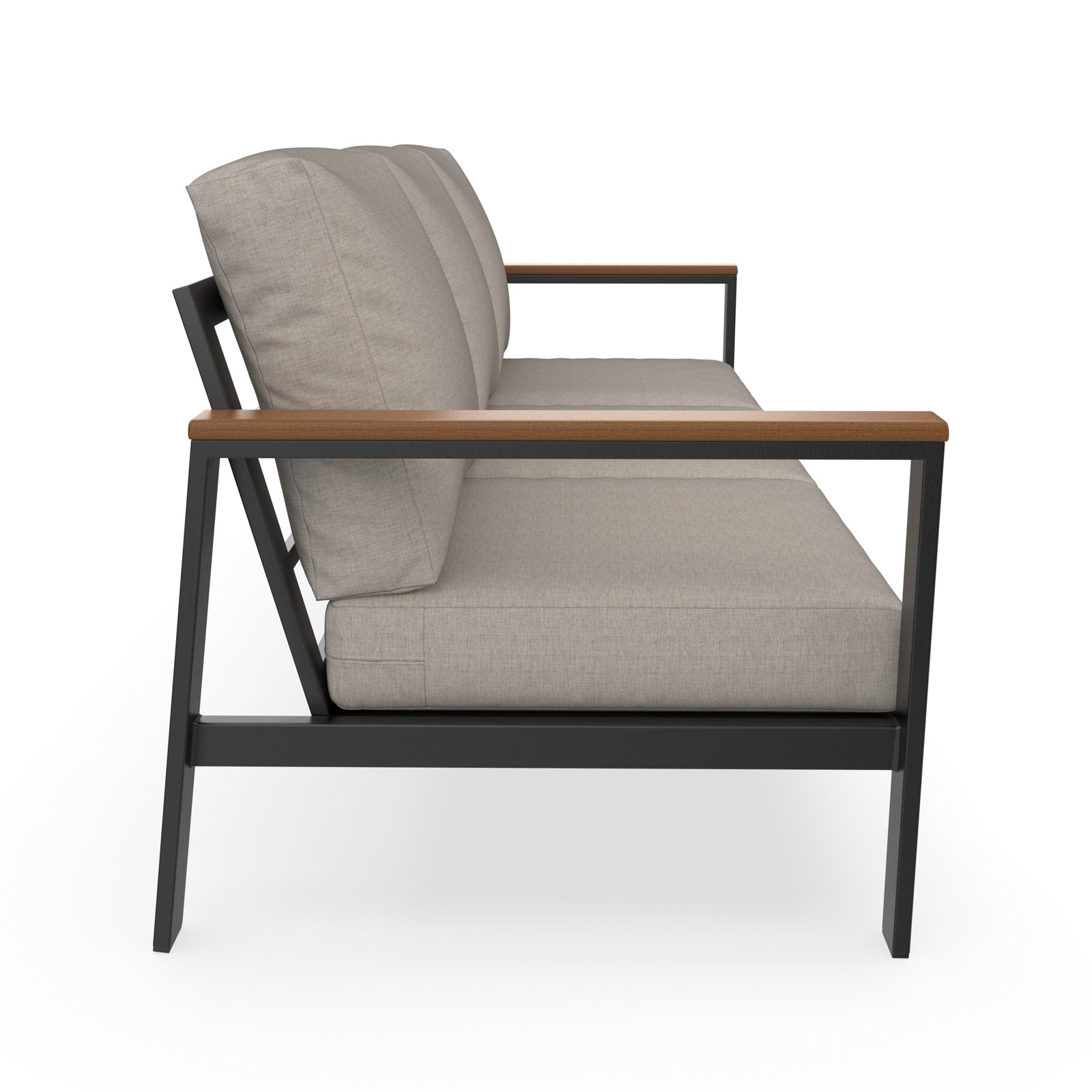 Townsend 80" Sunbrella® Patio Sofa, Cast Silver Sunbrella®, Yes, Brown