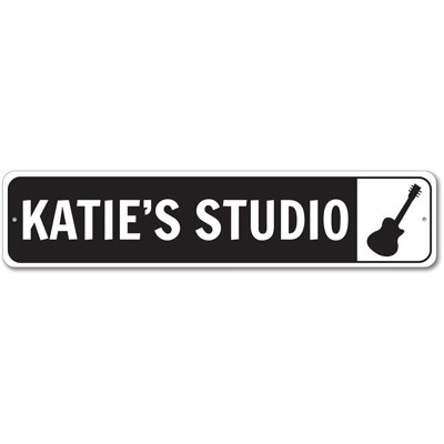 Guitar Studio Metal Sign