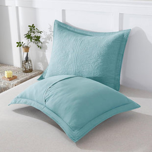 100% Cotton Quilted Pillow Sham Floral Printed Pillow Cover