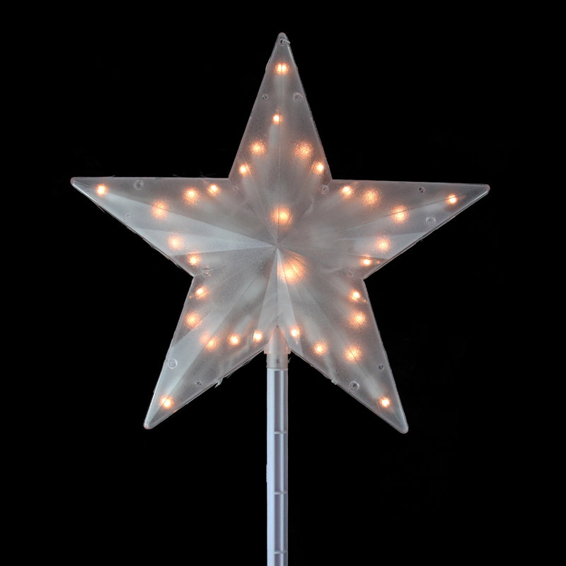 Décoration pour sommet de sapin 15 po avec lumières scintillantes et claires