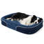 Lit orthopédique pour chien de taille moyenne, avec traversin ovale avec housse en molleton doux imperméable et lavable-126133073-129221454