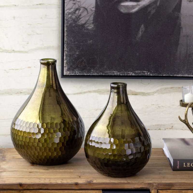 Vase de table en verre rustique moderne