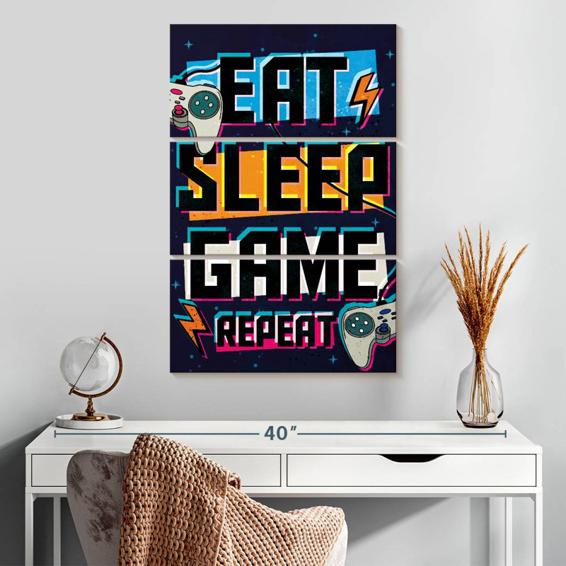Affiche Keiraleigh Eat Sleep, H 32 po x l 20 po