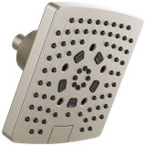 Essential™ Shower Series 7" Linear Square H2OKinetic® Multi-Function Wall Mount Showerhead