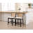 Rustic-Chic Counter Stools With Wicker Backrests And Wide Seats For Kitchen Islands And Bar Counters Set Of 2-1081513659