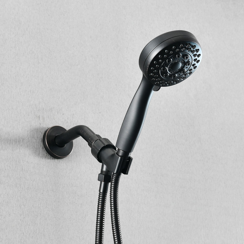 Handheld High Shower - 5 Adjustable Settings, Removable , Oil-Rubbed Bronze, Hose Included Bronze Head Mode Handheld, Strong Spray Performance, Easy Installation, Abs Made