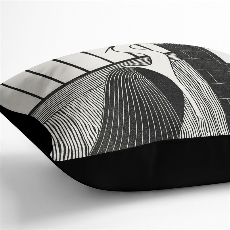 Square Cushion, 40cm H x 40cm W x 15cm D, Black