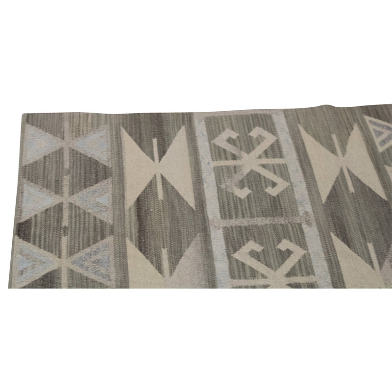 Flatweave Wool Geometric Indoor Rug