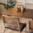Modern Nut-Brown Rectangular Solid Wood Dining Table