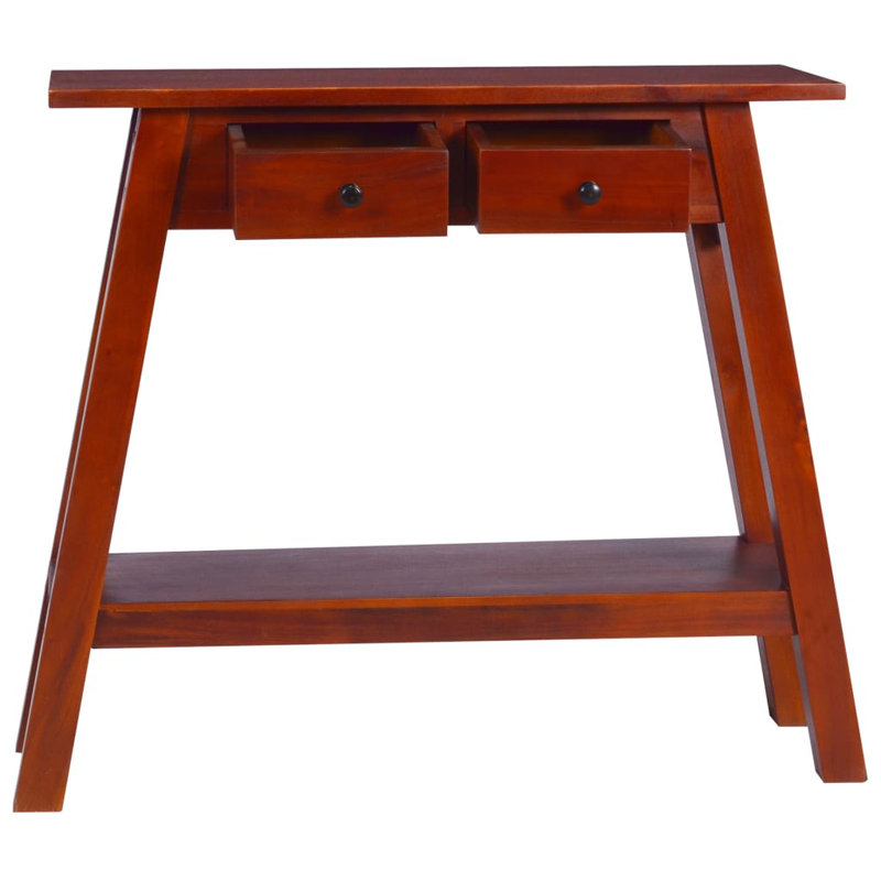 Console en bois massif 31,5 po Delvonte, Brun